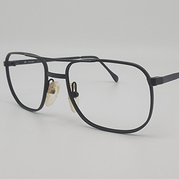 ArtCraft USA Matte Black Aviator Pilot USAF Air Force Eyeglasses Frame 52-18-132 - Picture 1 of 13
